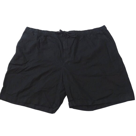 Oak Hill Other - Oak Hill Men Black Casual Drawstring Shorts Elastic Waist Size 5XL Linen Blend